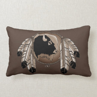 Almohadas de búfalo de arte nativo de las especies