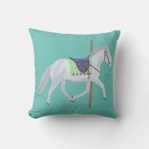 Almohadas de caballo carrusel para la sala de guar