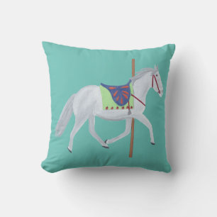 Almohadas de caballo carrusel para la sala de guar