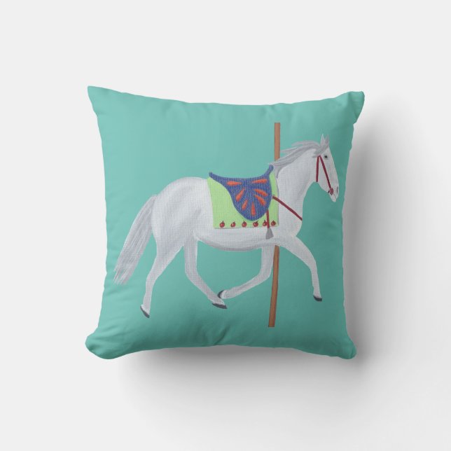 Almohadas de caballo carrusel para la sala de guar (Anverso)