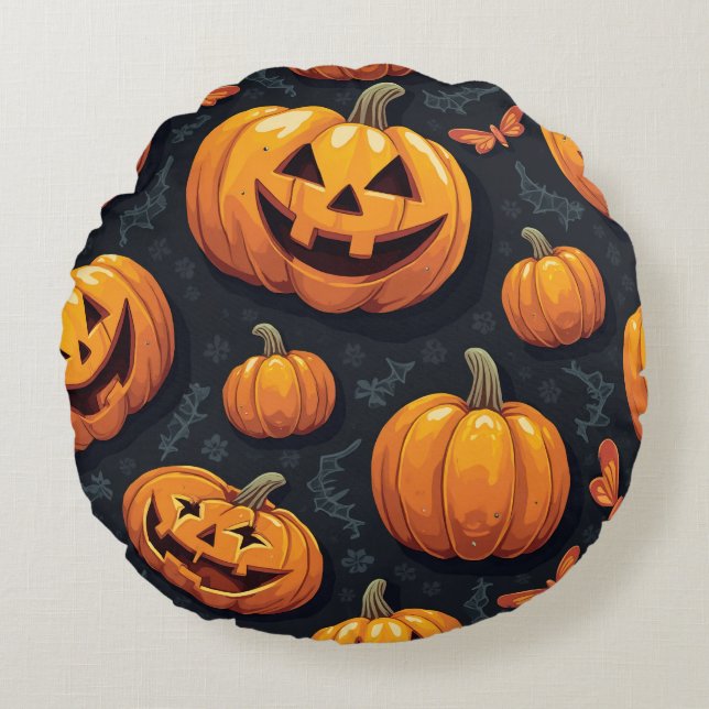 almohadas de calabazas de Halloween (Anverso)