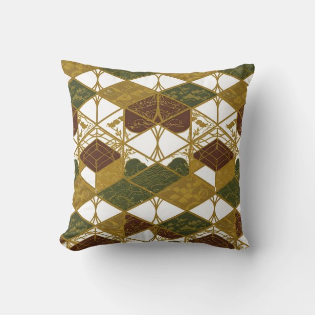 almohadas de diseño geométrico abstracto vintage (Anverso)