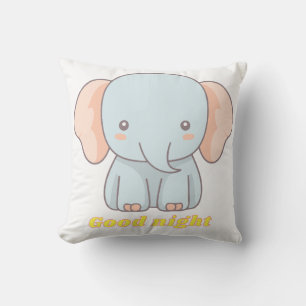 Almohadas de elefante bebé lindo 