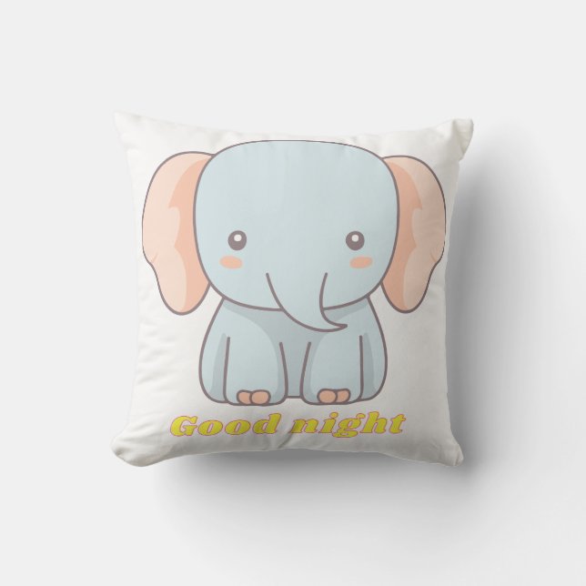Almohadas de elefante bebé lindos  (Anverso)