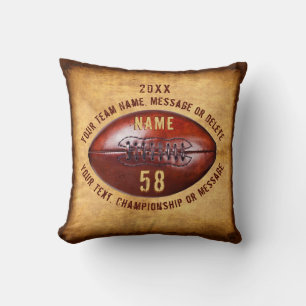 Almohadas de fútbol con aspecto rústico antiguo, 5