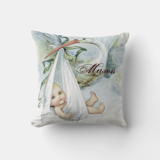 Almohadas de guardería para bebé niño Vintage Blue (Anverso)