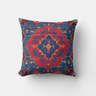Almohadas de kilim azul de granero de cerámica: ar