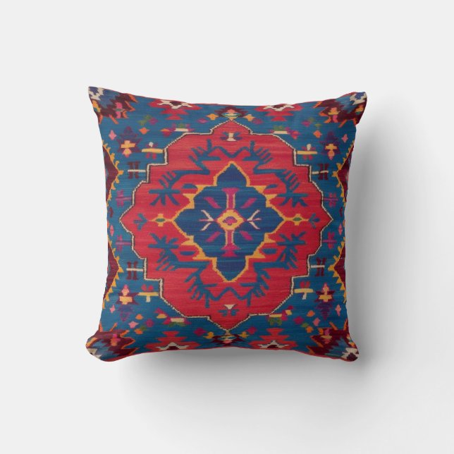 Almohadas de kilim azul de granero de cerámica: ar (Anverso)