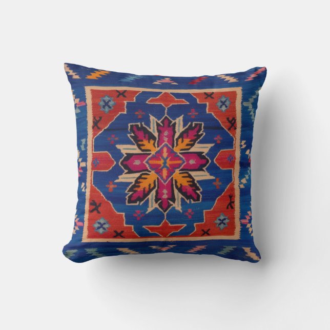 Almohadas de kilim azul de granero de cerámica: ar (Anverso)