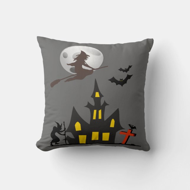 Almohadas de la casa encantada de Halloween (Anverso)