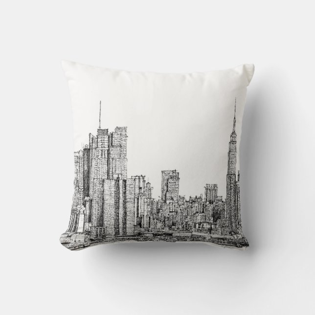 Almohadas de la tinta del horizonte de Nueva York (Anverso)