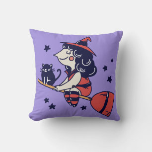 Almohadas de lanzamiento de Halloween de bruja sua