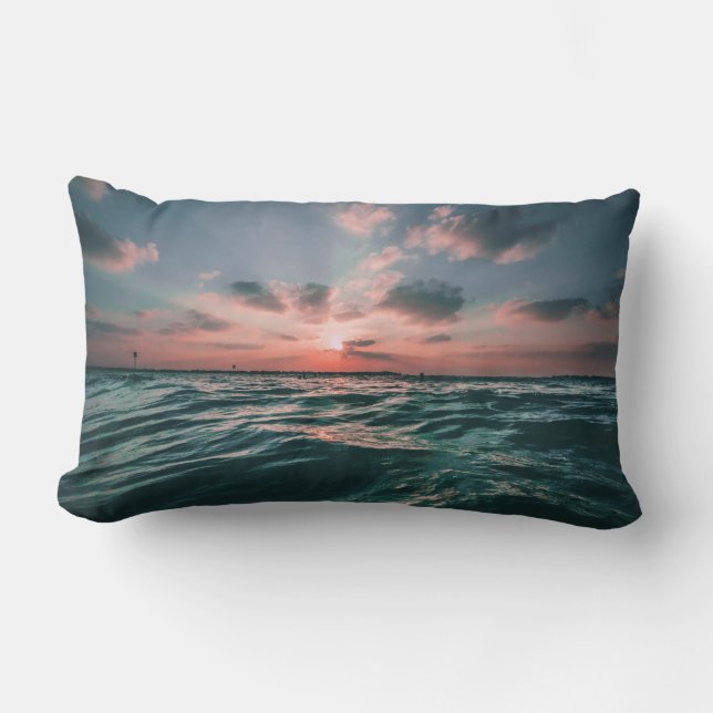 almohadas de lanzamiento de Ocean Sunset (Anverso)
