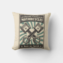 almohadas de lanzamiento decorativas de motociclet