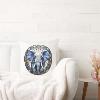 Almohadas de lanzamiento elefante de vidrio mancha