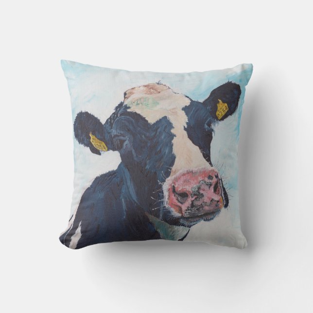 Almohadas de MoJo del americano - vaca frisia (Anverso)