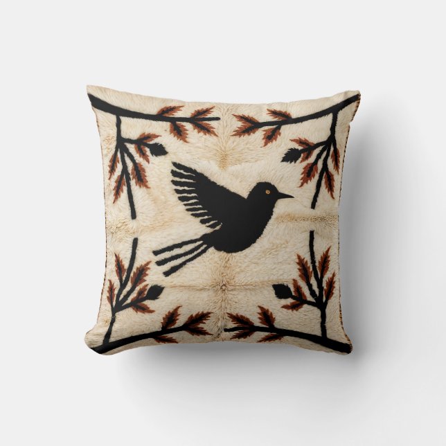 Almohadas de pájaro vintage: Patrones kilim turcos (Anverso)