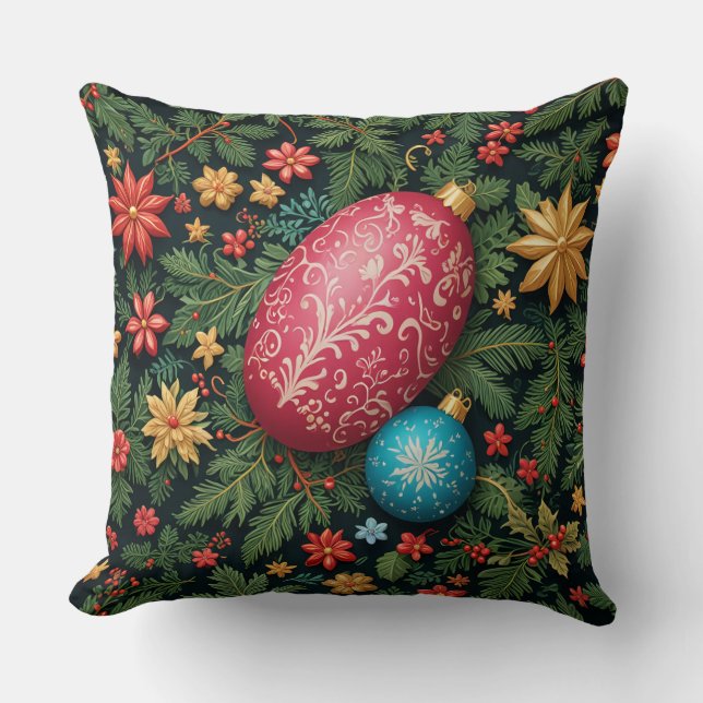 almohadas de patrón de navidades (Anverso)