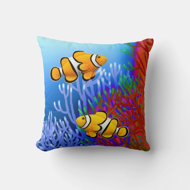 Almohadas de Percula Clownfish del arrecife de (Anverso)