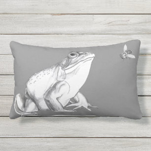 Almohadas de rana de toro al aire libre