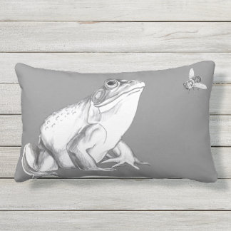 Almohadas de rana de toro al aire libre