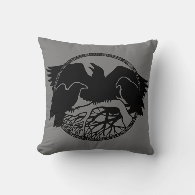 Almohadas de Raven Primeras Naciones (Anverso)