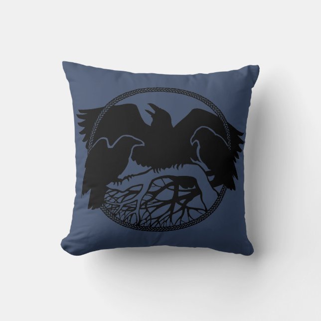 Almohadas de Raven Primeras Naciones (Anverso)