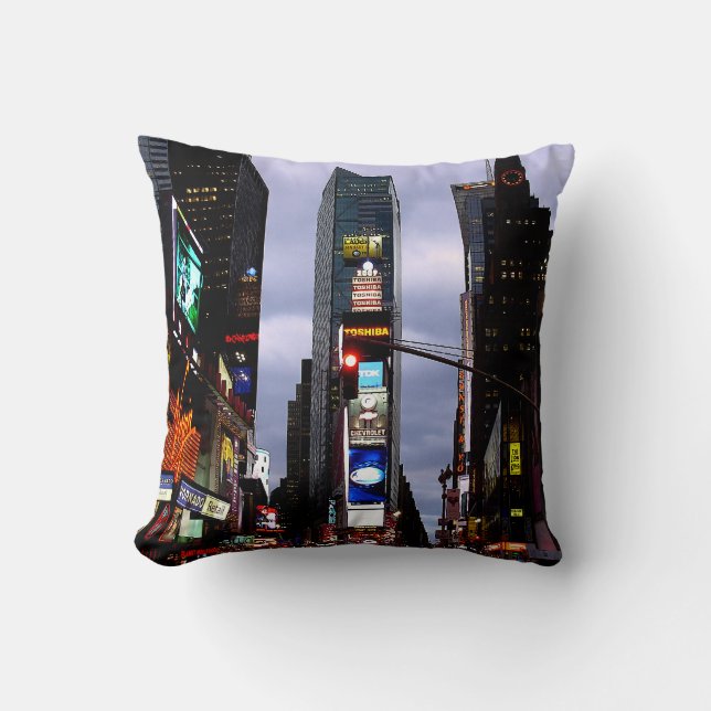 Almohadas de recuerdo de Nueva York Times Square (Anverso)