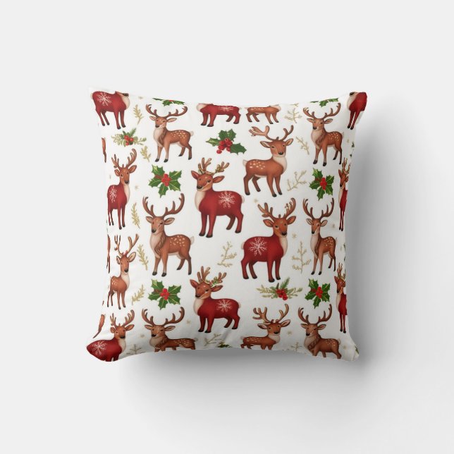 almohadas de renos de Navidad (Anverso)