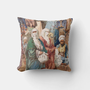 almohadas de tiro artístico del "Bazar de la seda"