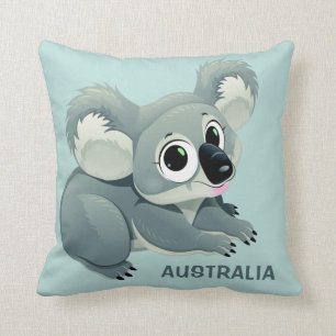 Almohadas de tiro de encargo del texto de la koala