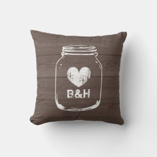Almohadas de tiro elegantes del tarro de albañil