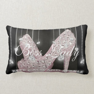 Almohadas de zapatos de tacón alto con diamantes d
