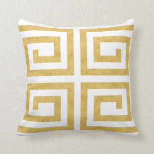 Almohadas Decoración-Suaves blancas del oro de la