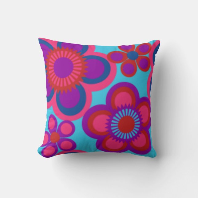 ALMOHADAS DECORATIVAS DE DISEÑADOR - FLORES - COLO (Anverso)