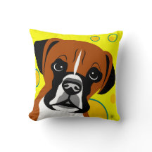 Almohadas del amante del perro del boxeador