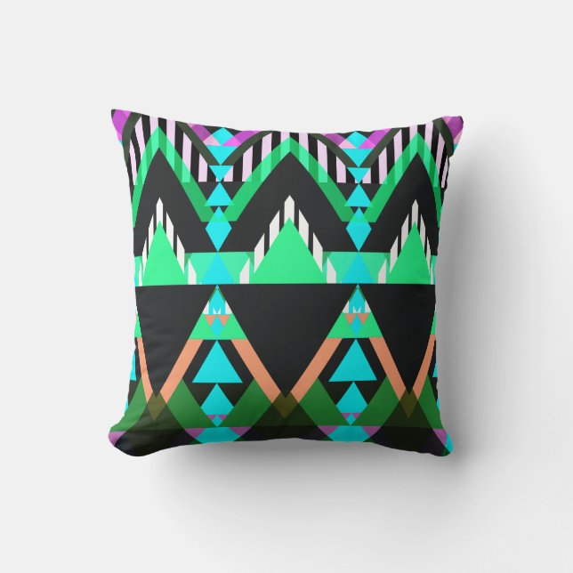 Almohadas del Azteca del estallido de la turquesa (Anverso)