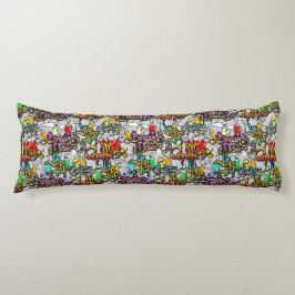 Almohadas del cuerpo de la pintada de Hip Hop