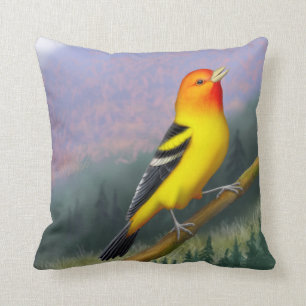 Almohadas del pájaro del Tanager occidental del