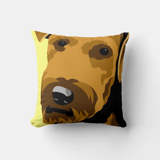 Almohadas del perro de Airedale Terrier (Anverso)