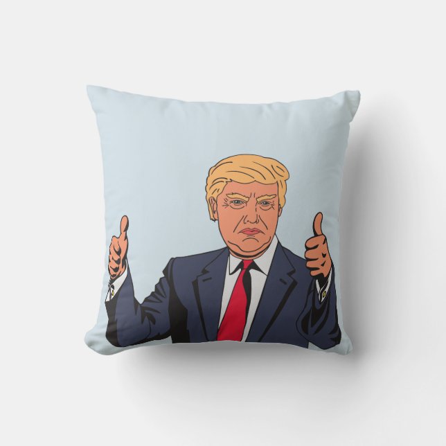 Almohadas DONALD TRUMP, umbras hacia arriba (Anverso)