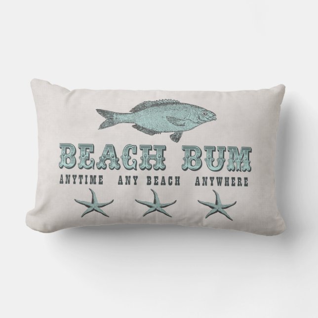 Almohadas estilo vintage Beach Bum (Anverso)
