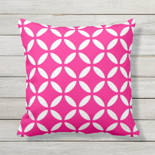 Almohadas exteriores rosadas calientes - Patrón m