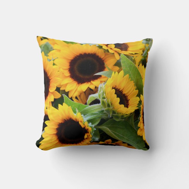 Almohadas florales de los girasoles (Anverso)