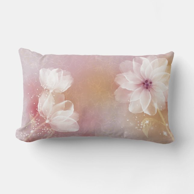 Almohadas florales rosadas de gracia asombrosa (Anverso)