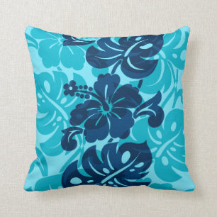Almohadas hawaianas del hibisco de la frontera de