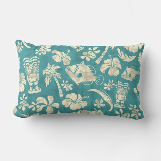 Almohadas hawaianas del Lumbar del batik de la (Anverso)