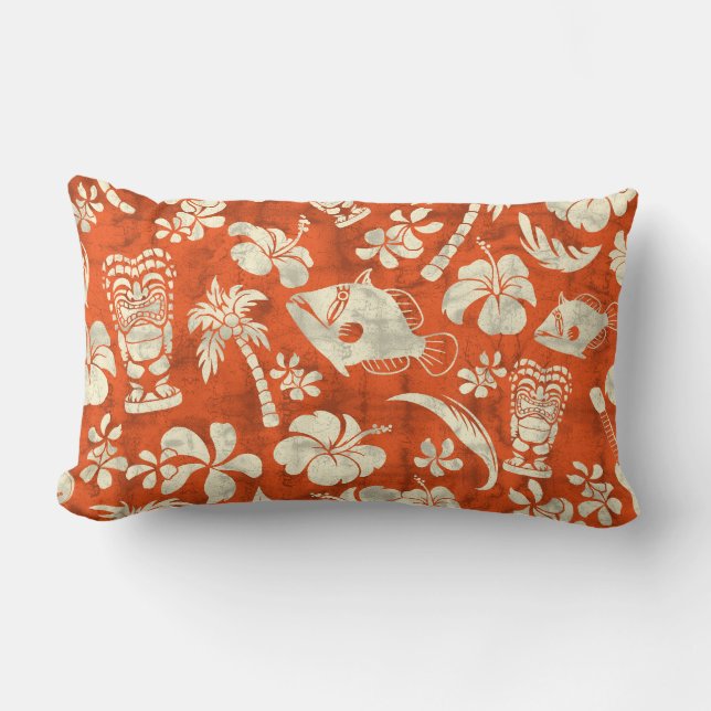 Almohadas hawaianas del Lumbar del batik de la (Anverso)