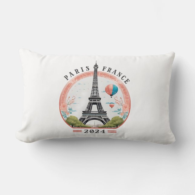 Almohadas lumbares de París Francia 2024, Torre Ei (Anverso)