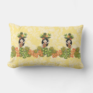 Almohadas lumbares hawaianas de Luau de piña
